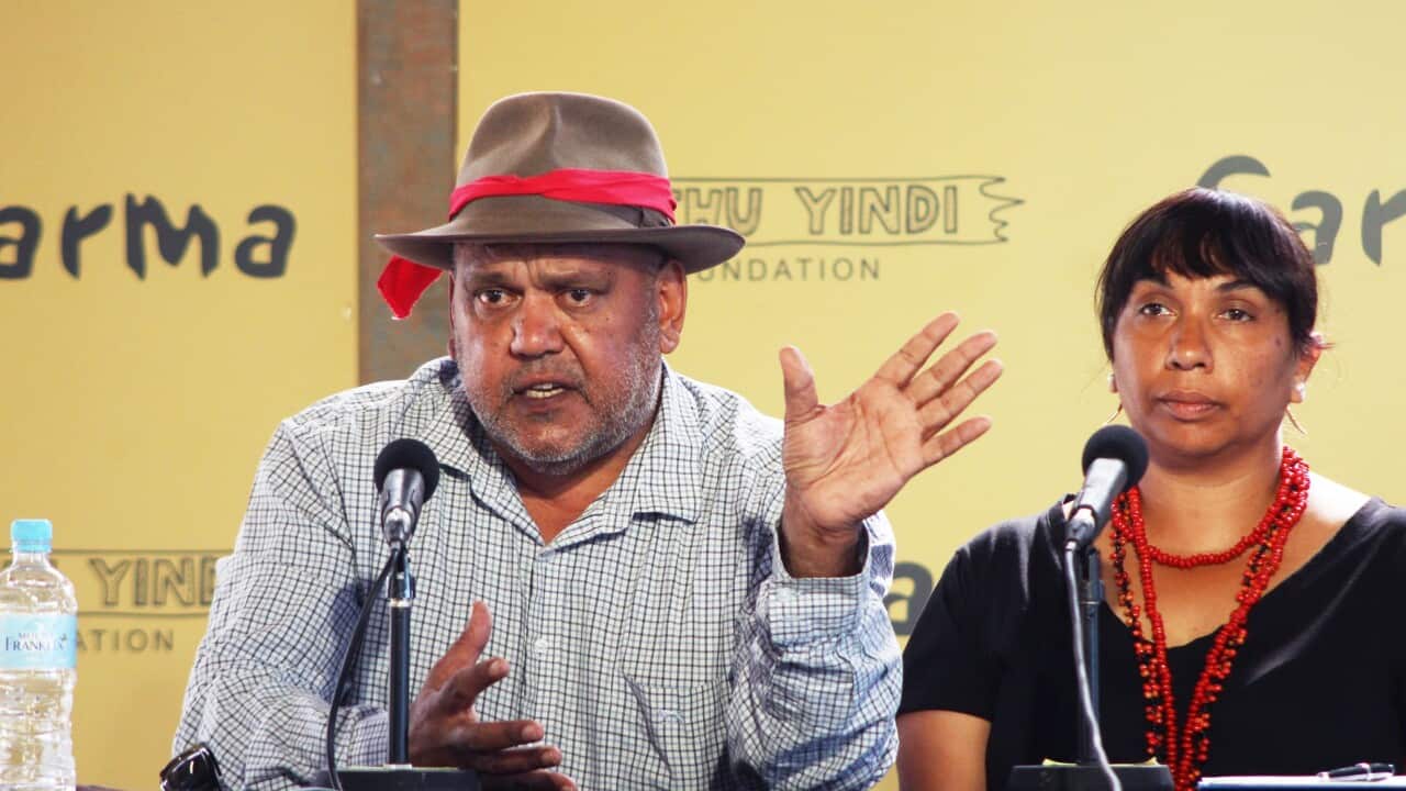 Cape York leader Noel Pearson at the Garma Festival discussing constitutional recognition