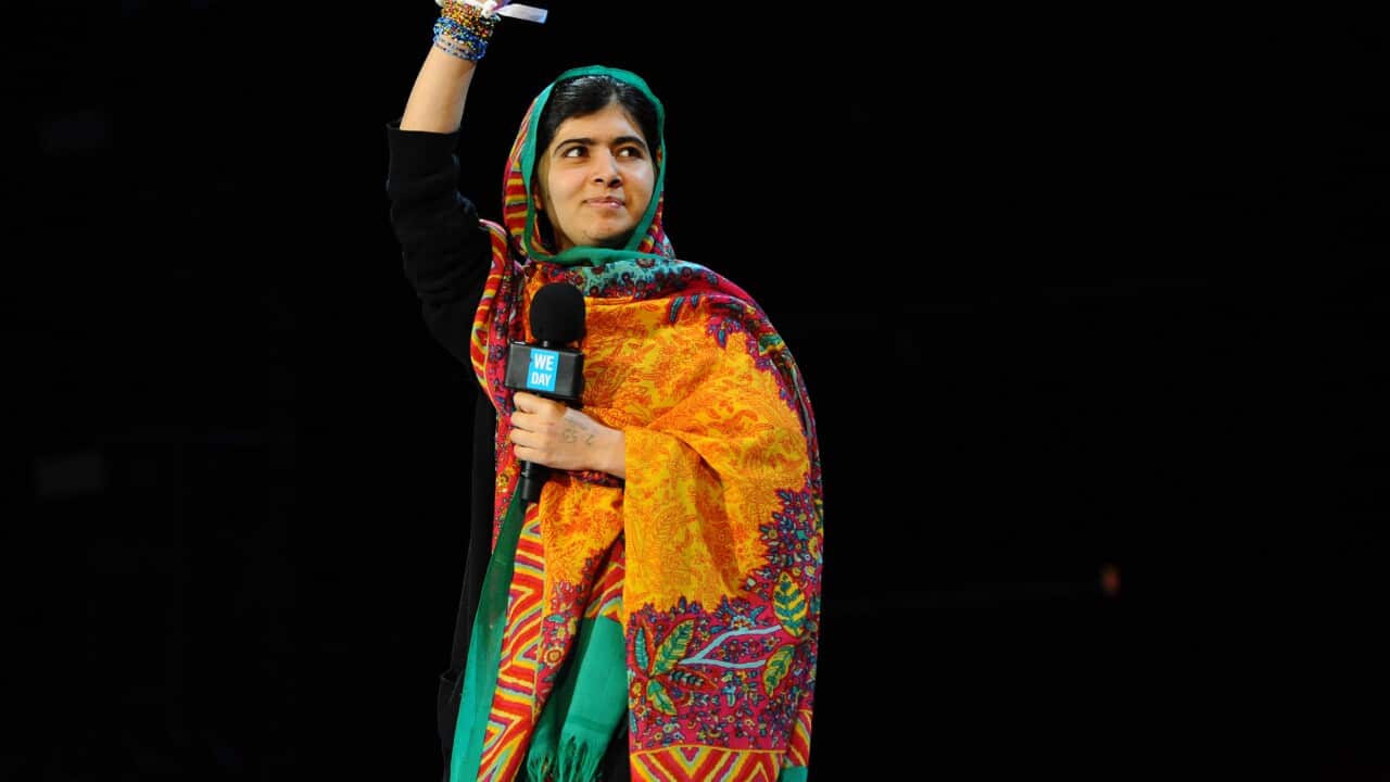 Nobel Peace Prize recipient Pakistan's Malala Yousafzay.