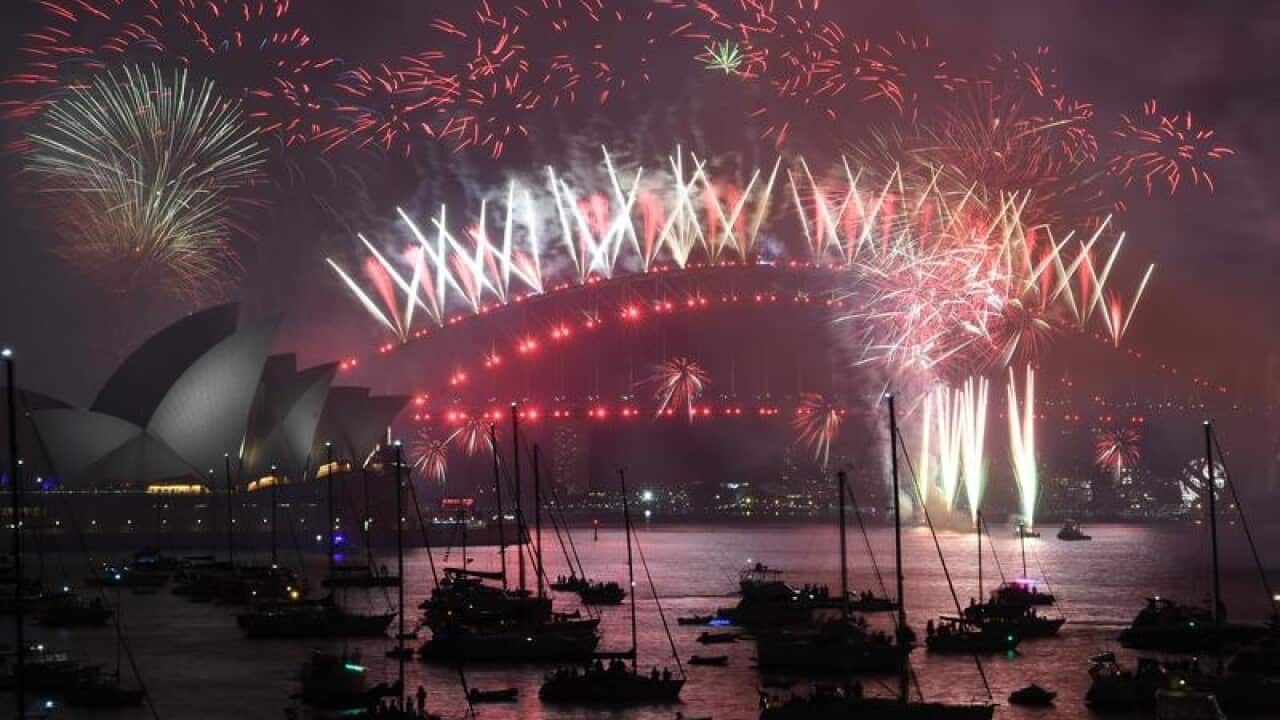 Last year's New Year's Eve fireworks in Sydney.