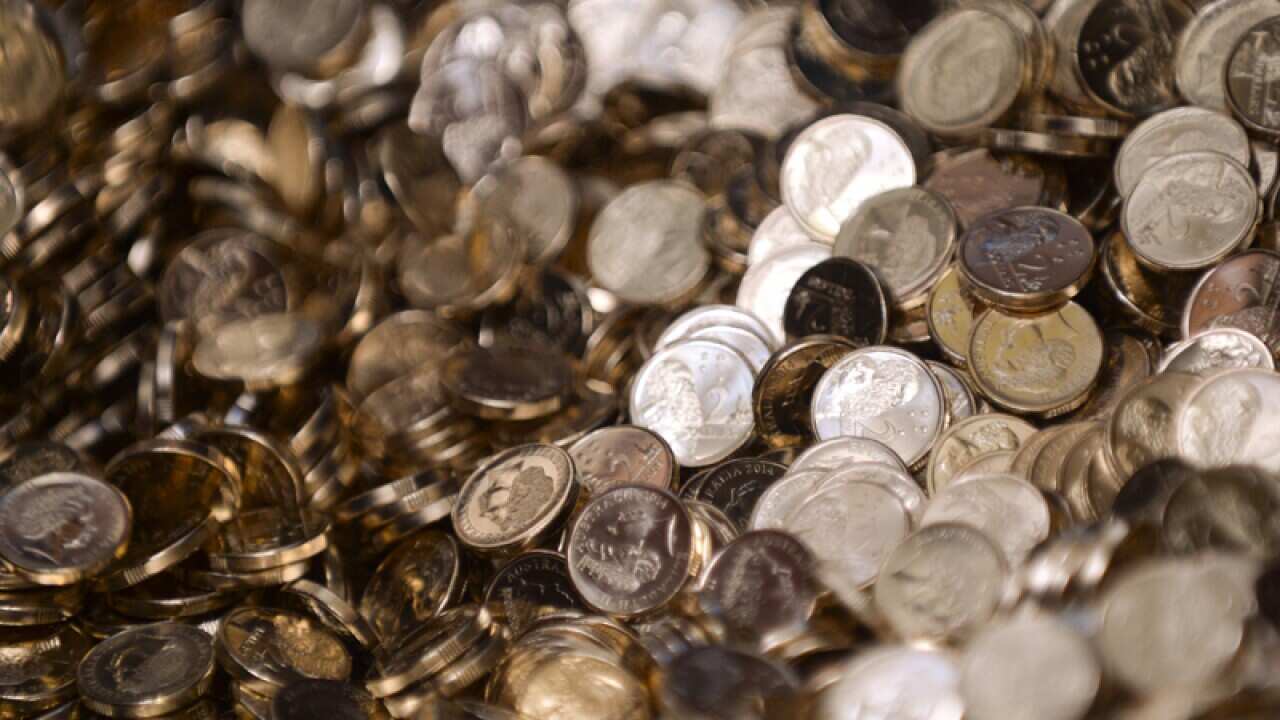 Newly struck 2 dollar coins