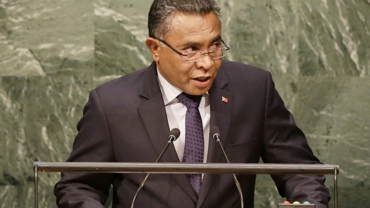 East Timor Prime Minister Rui Maria De Araujo.