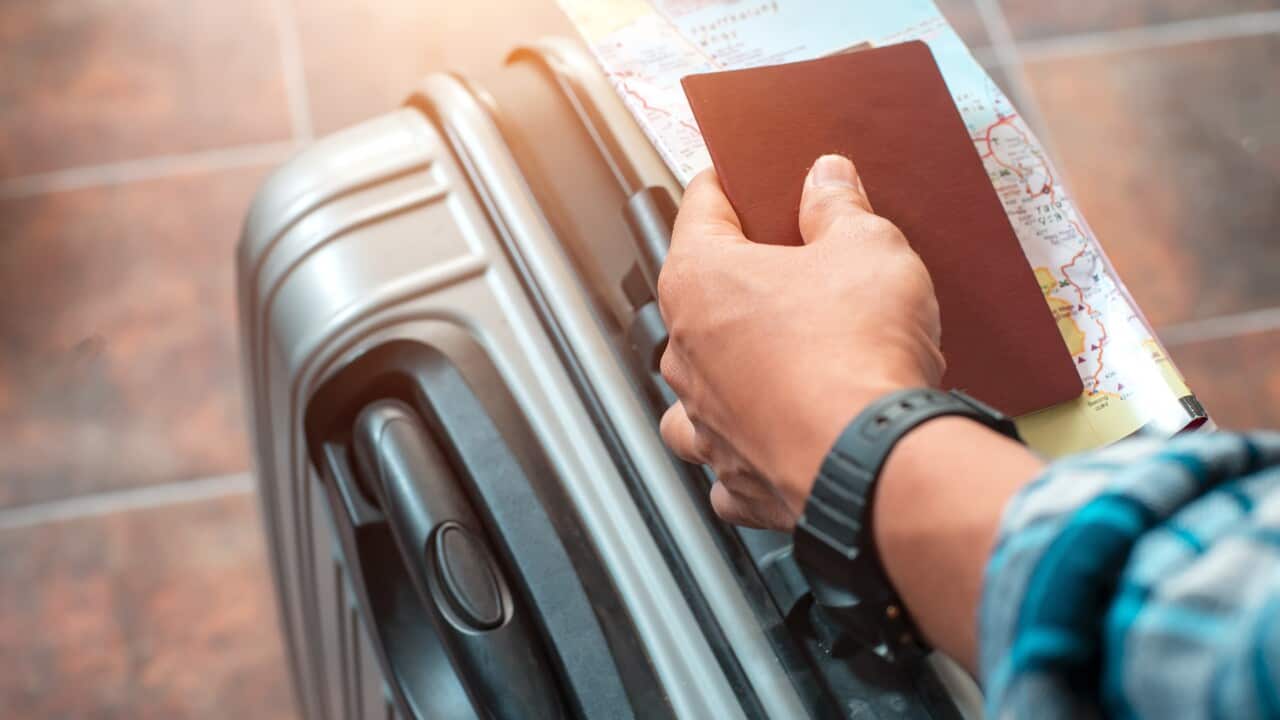 Travel bags and passport