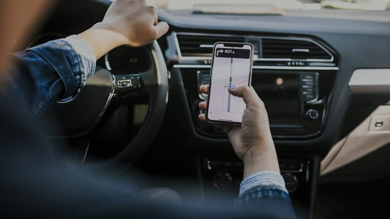 Smart phone mapping while in car