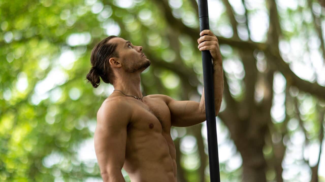 La Ronde in Sydney - Sergiy Mishchurenko, the Ukrainian flying pole artist whose acrobatic prowess elicits gasps from the crowd..jpg