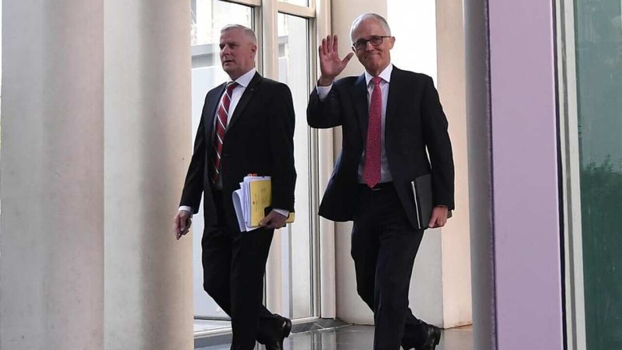 Prime Minister Malcolm Turnbull with Deputy PM Michael McCormack.