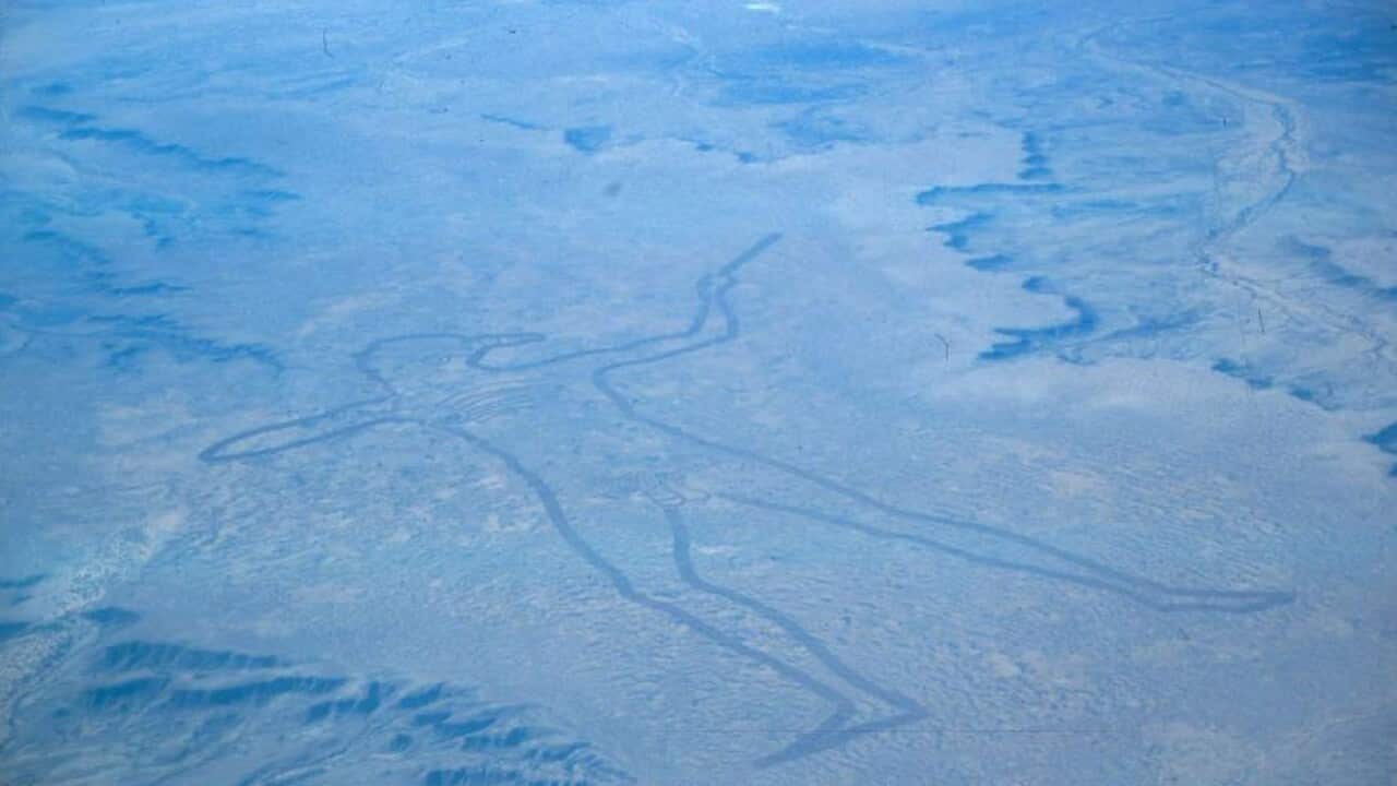 Marree Man from the air. 