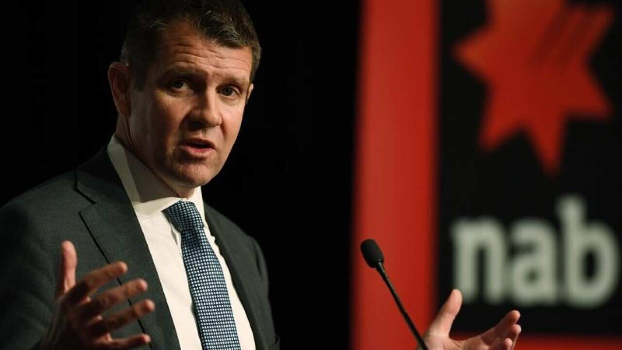 NAB's Mike Baird speaks at business lunch in Sydney.