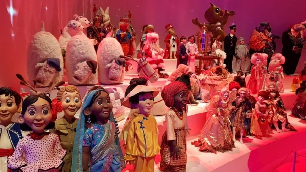 Over 250 models from past Christmas Windows are on display at Melbourne Museum