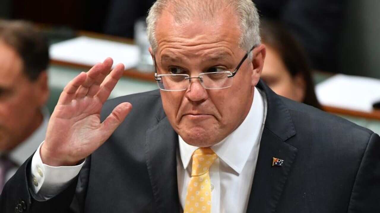 Prime Minister Scott Morrison during Question Time