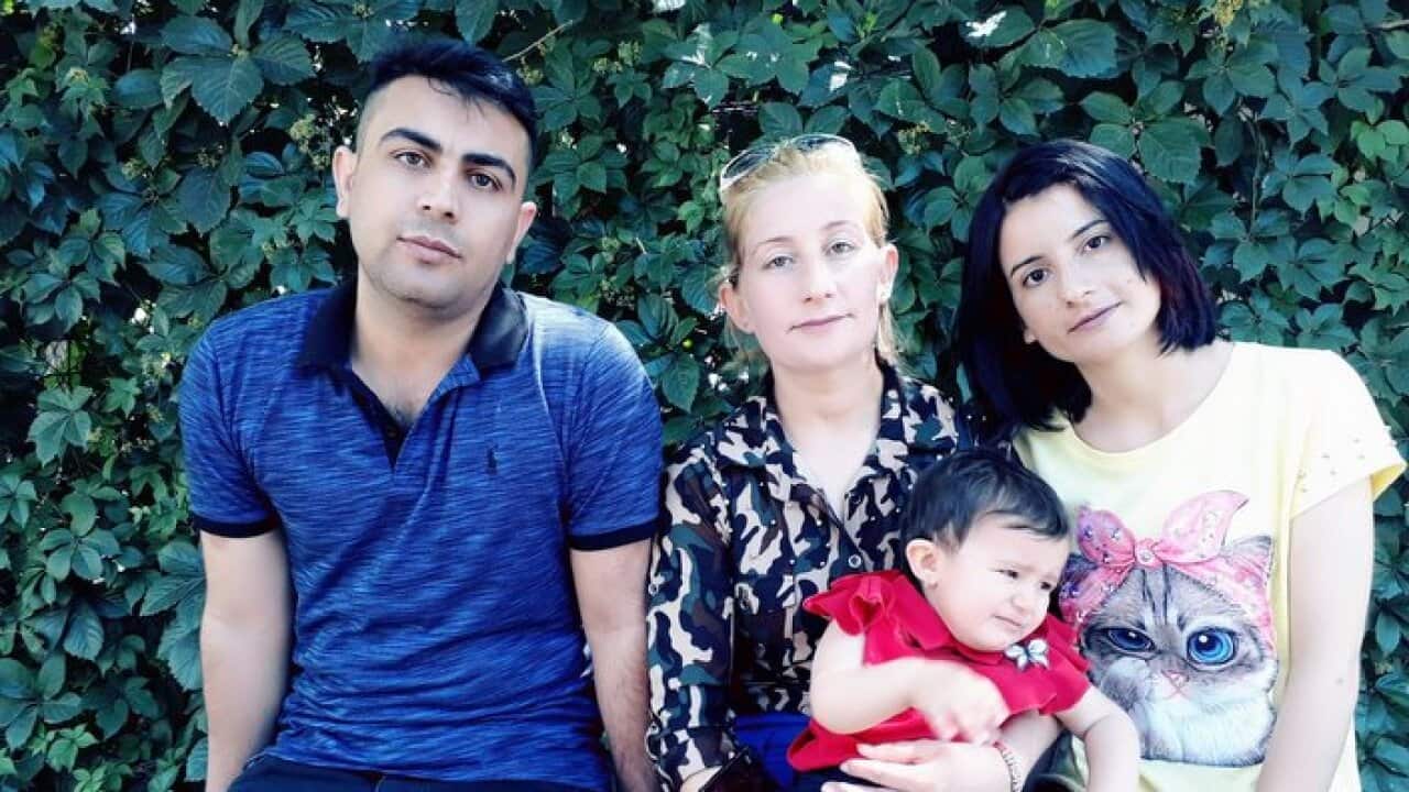 Hasan Saffuk, his wife, daughter and sister