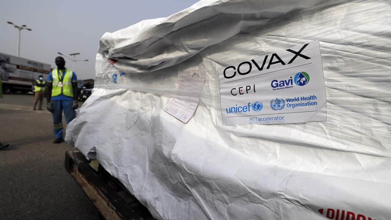 The first shipment of COVID-19 vaccines from COVAX arrive in Accra, Ghana