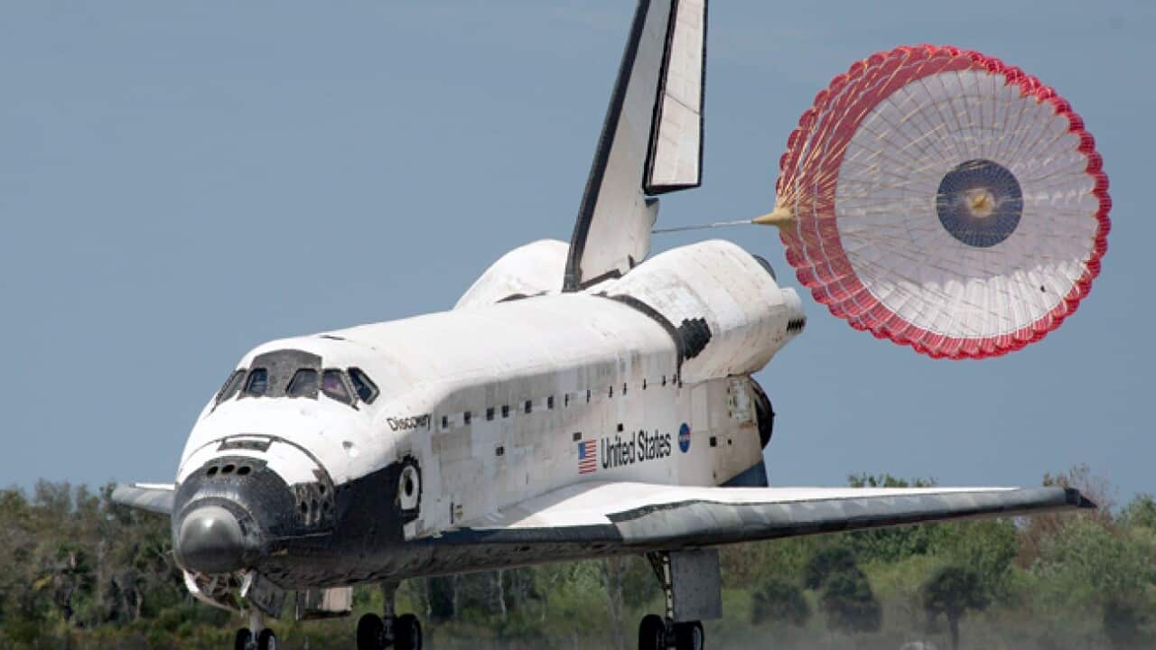 Discovery makes historic last landing | SBS News
