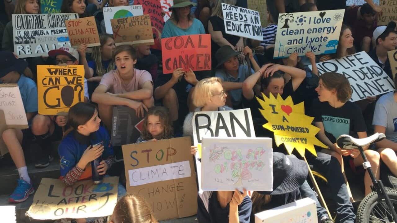 Climate change protest