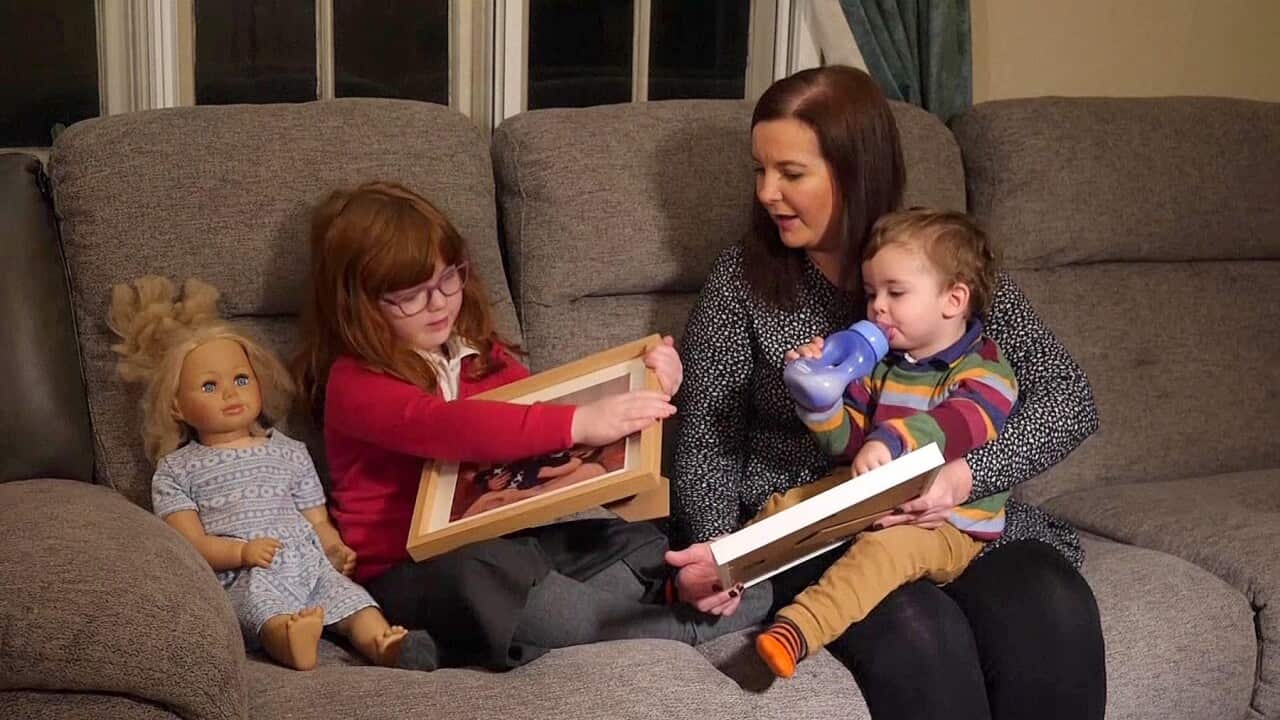 Claire Hewer with Mollie and Dexter