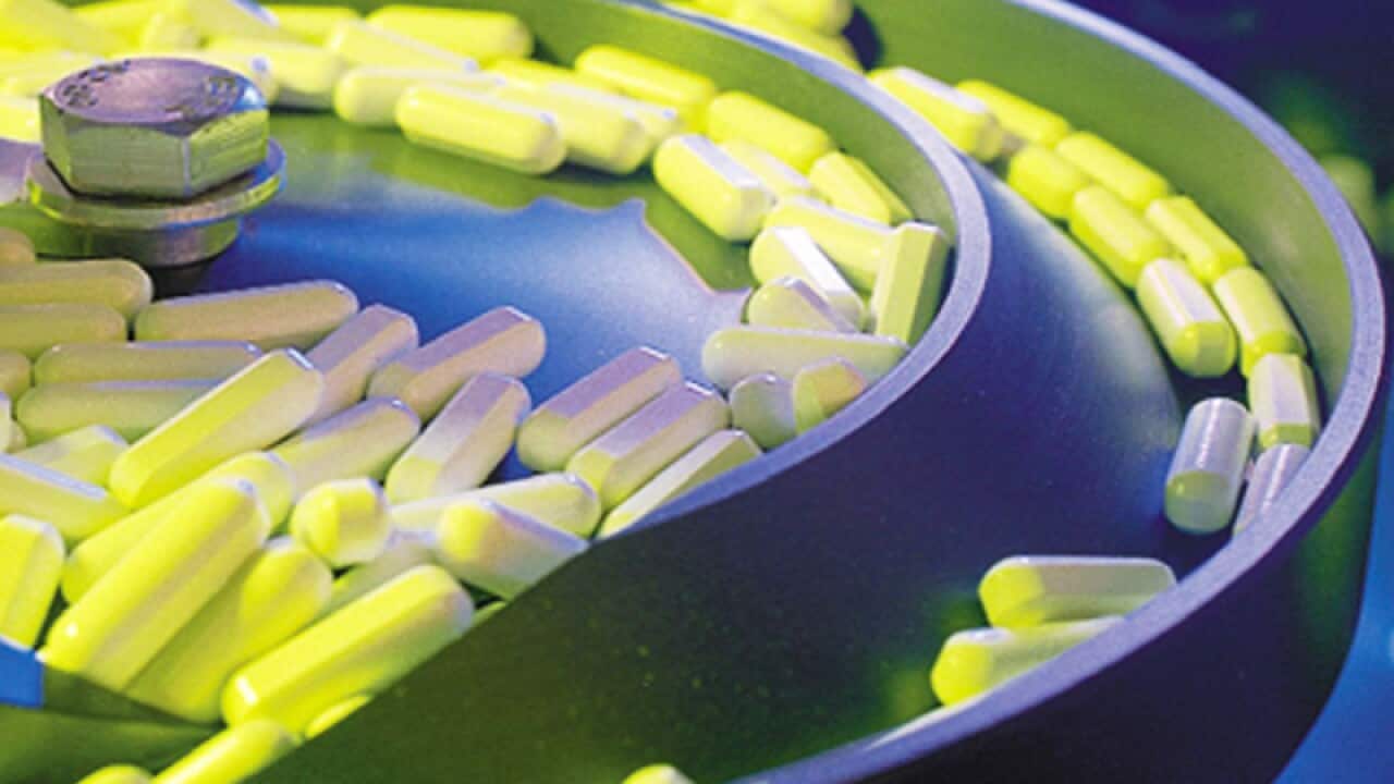 Drugs on the production line.