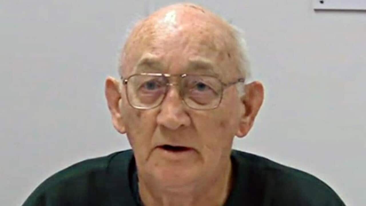 Gerald Ridsdale giving evidence during the child sex abuse.