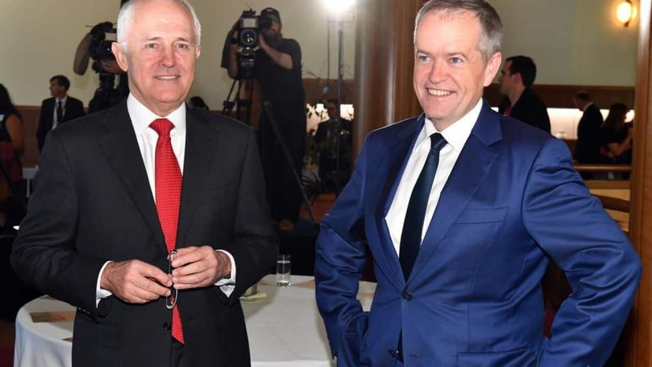 Malcolm Turnbull (L) and Bill Shorten