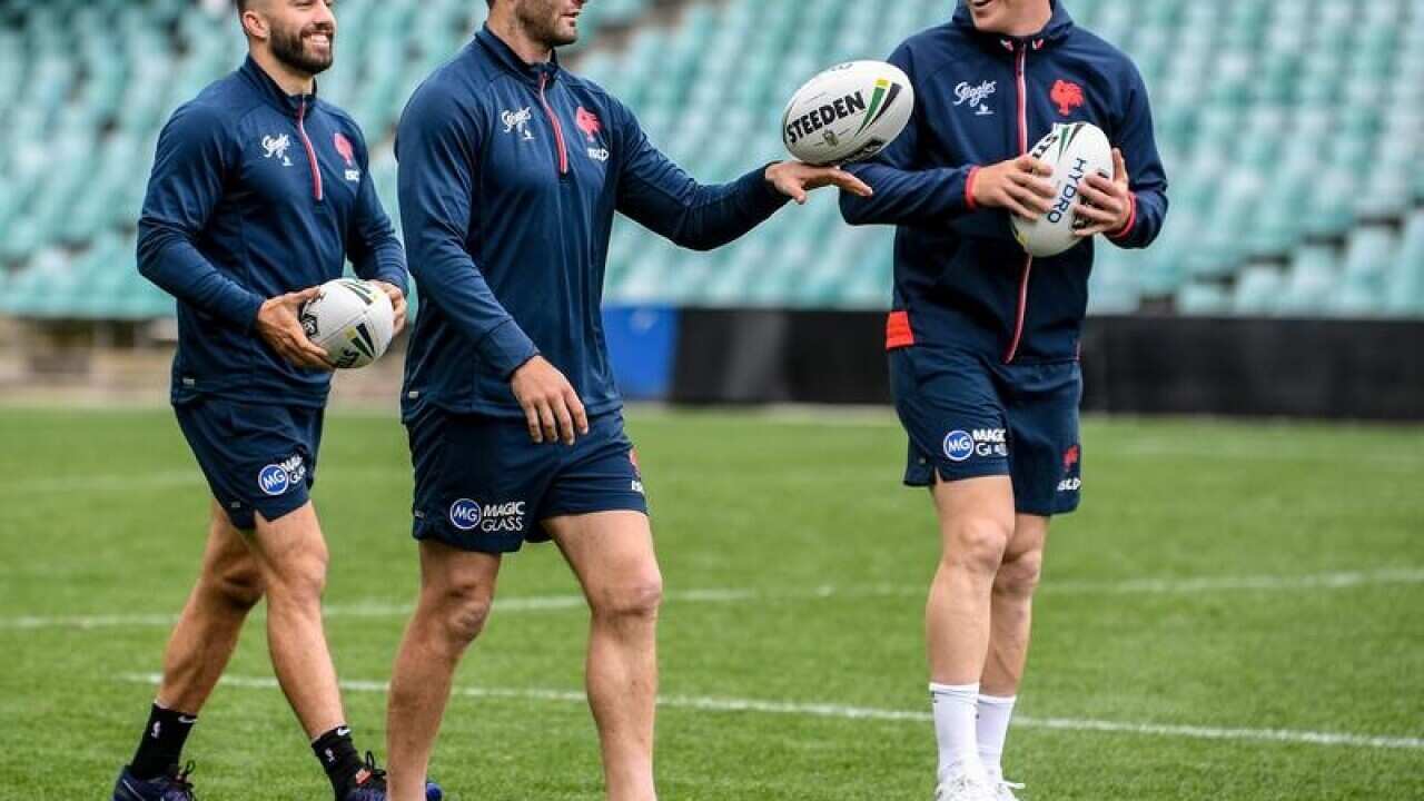 James Tedesco, Boyd Cordner and Dylan Napa