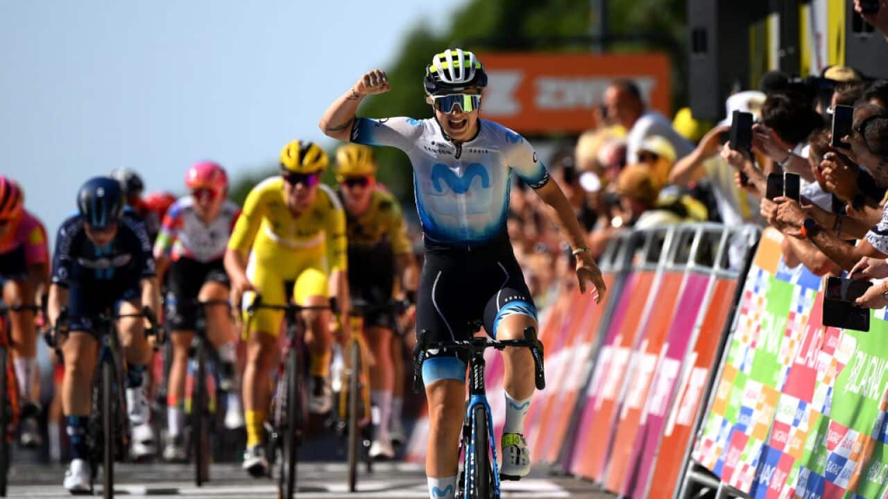 Emma Jorgenson of Movistar wins stage 6 of the Tour de France Femmes