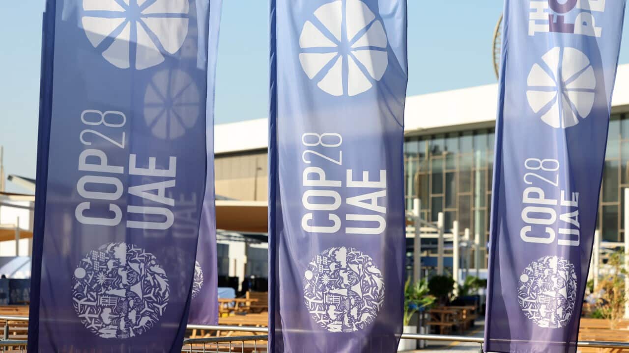 A general view at the COP28 Climate Conference at Expo City Dubai (AAP)