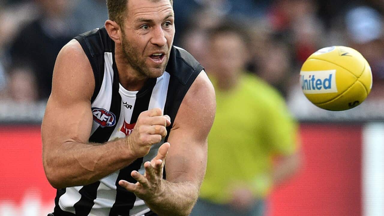 Travis Cloke of the Magpies