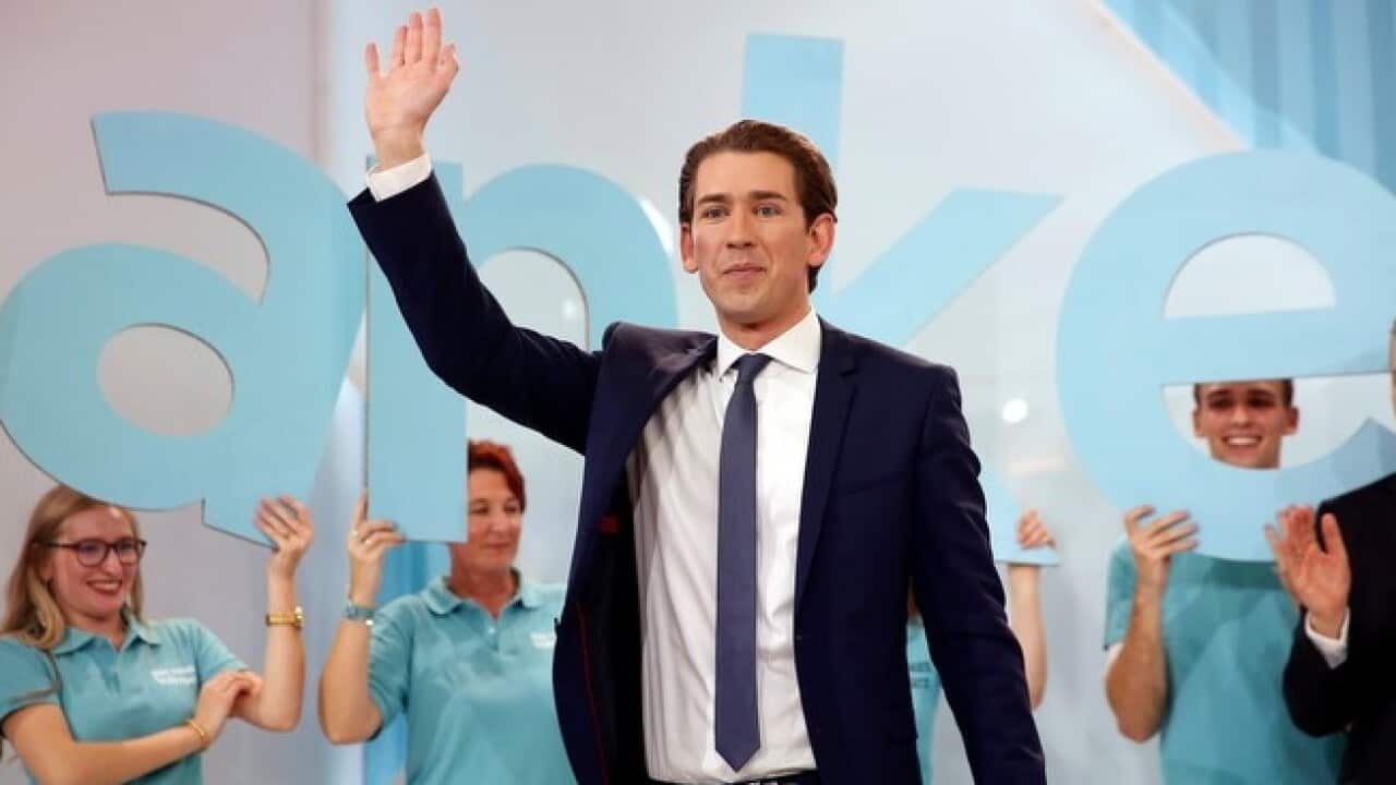 Sebastian Kurz, the leader and top candidate of the Austrian Peoples Party (OeVP),