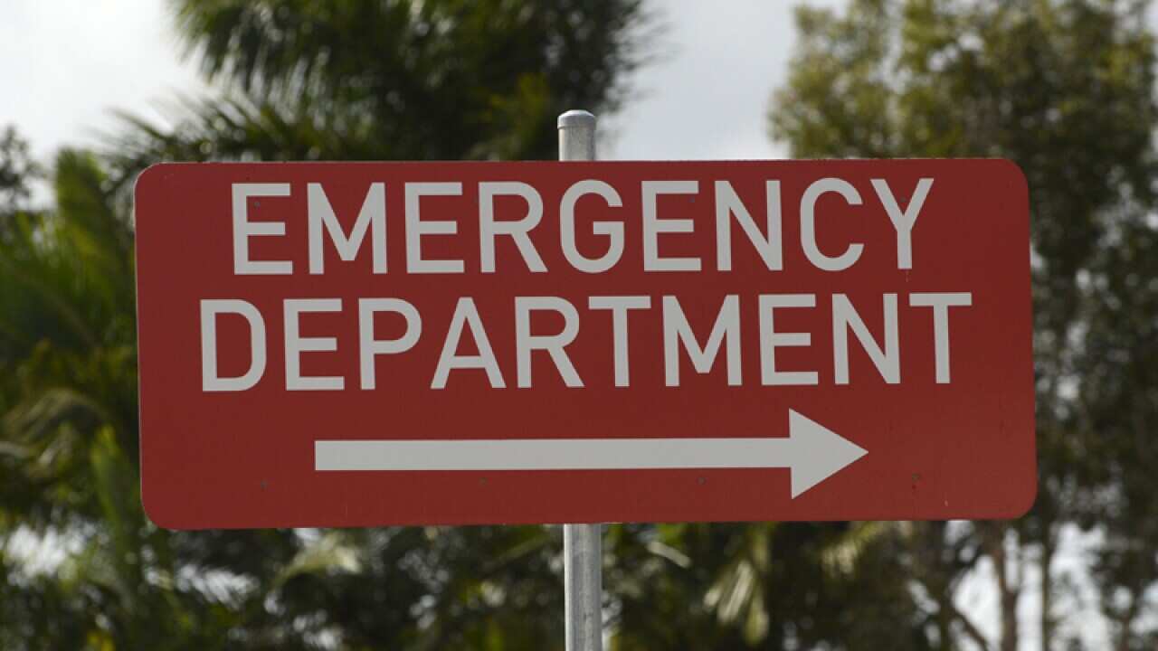 An emergency department sign