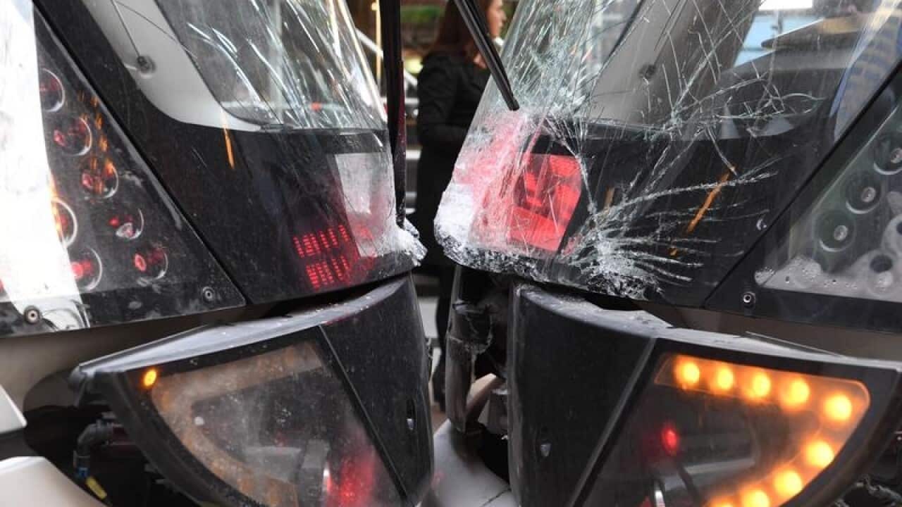 Two trams collided on Bourke street in Melbourne