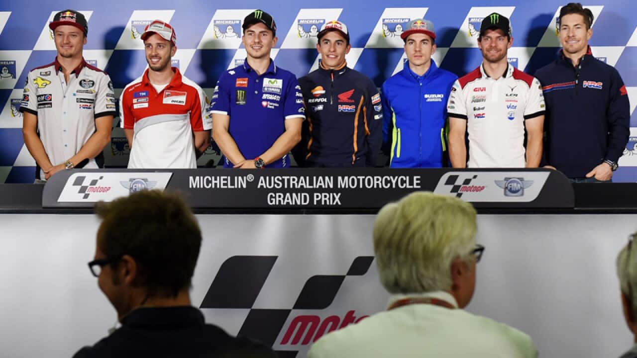MotoGP riders at Philip Island
