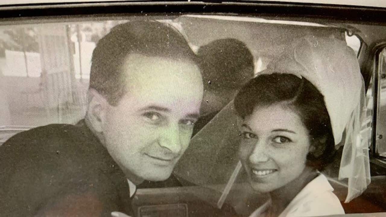 Rita and Vittorio Fioretto on their wedding day