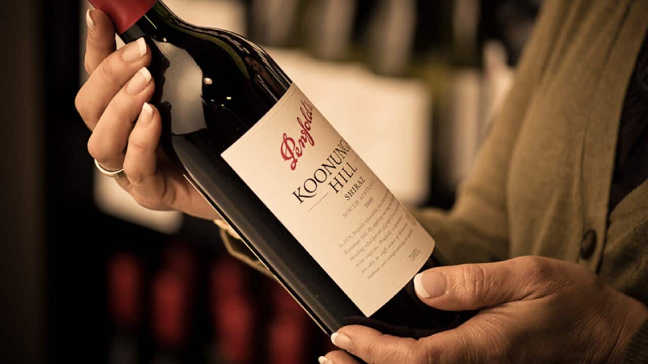 A bottle of Penfolds wine by Treasury Wine Estates