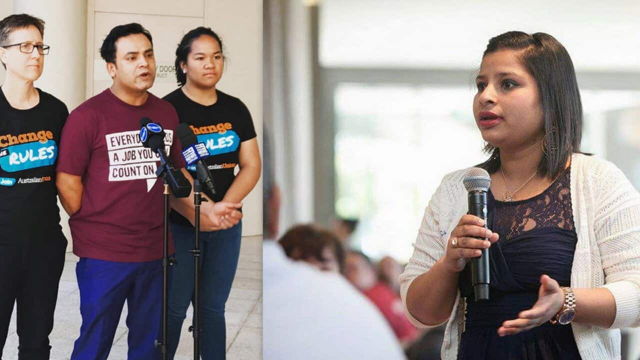 Sajita Sitaula and Tirtha Karki advocating for pay rise in Australia.