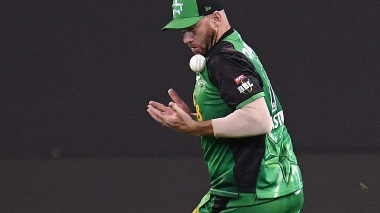 John Hastings spills a catch.