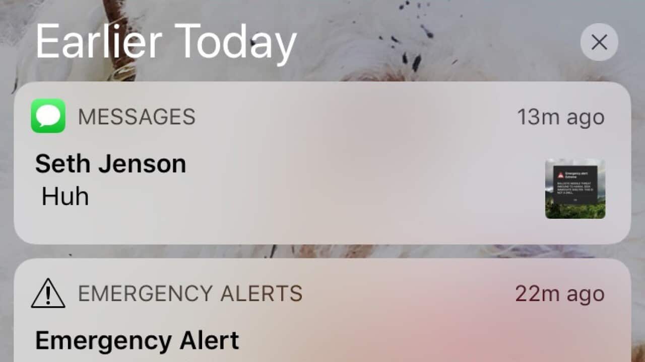 This smartphone screen capture shows a false incoming ballistic missile emergency alert sent from the Hawaii Emergency Management Agency s.