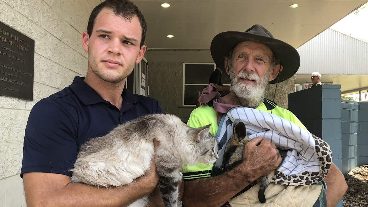 Bryce and Terry Western with their animals.