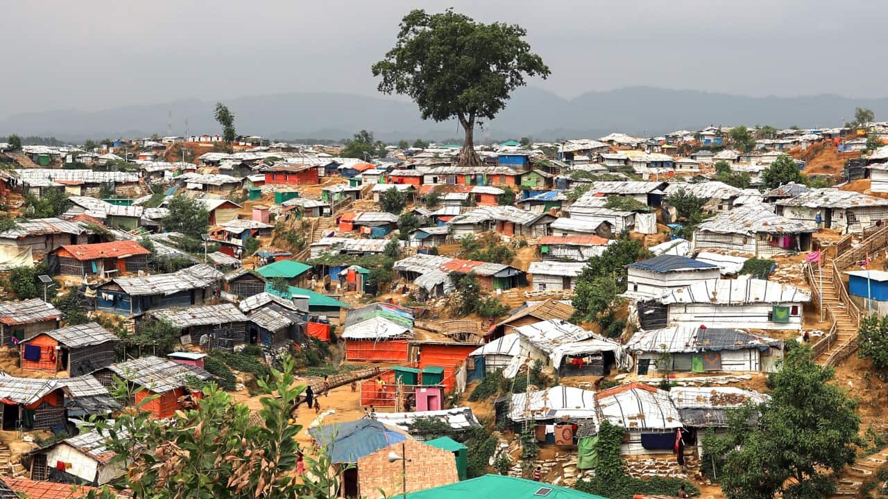 The Balukhali camp in Cox's Bazar Bangladesh.