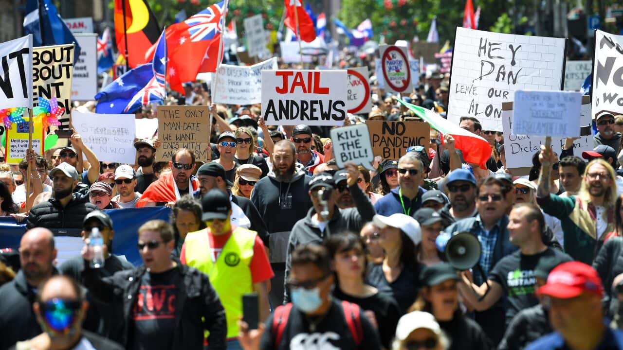 Anti-lockdown and vaccine mandate rally
