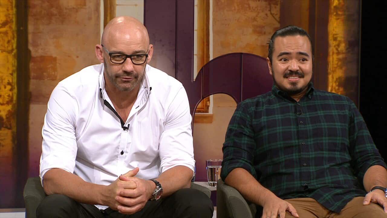 Mark Geyer and Adrian Liaw on SBS's Insight.