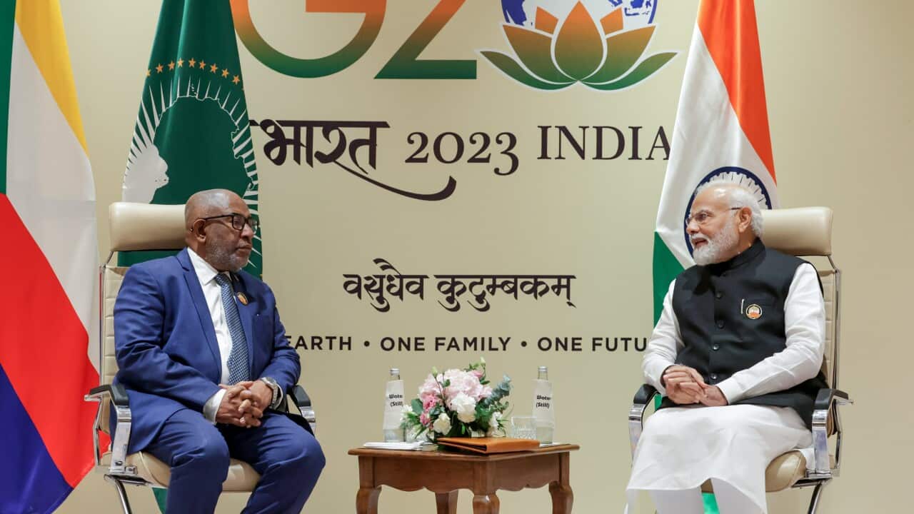 Prime Minister Narendra Modi meets African Union Chairperson Azali Assoumani
