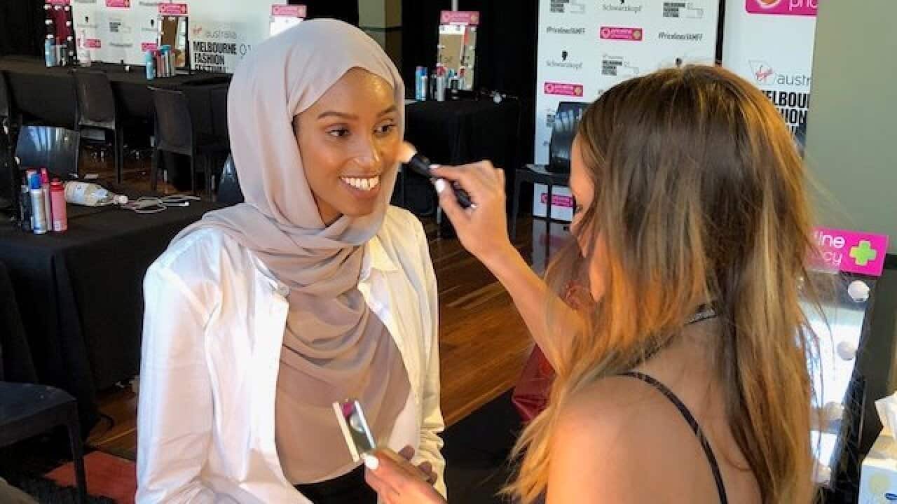 Hanan Ibrahim in make up