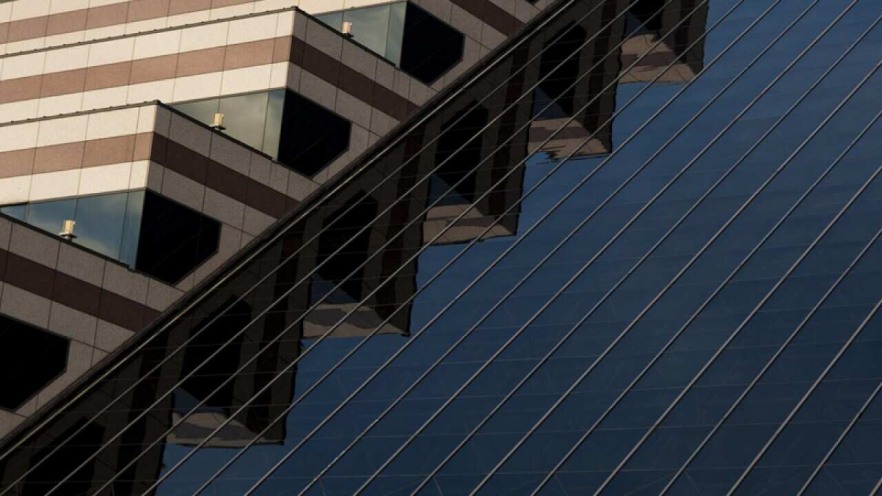 An exterior of the Sony Pictures Plaza