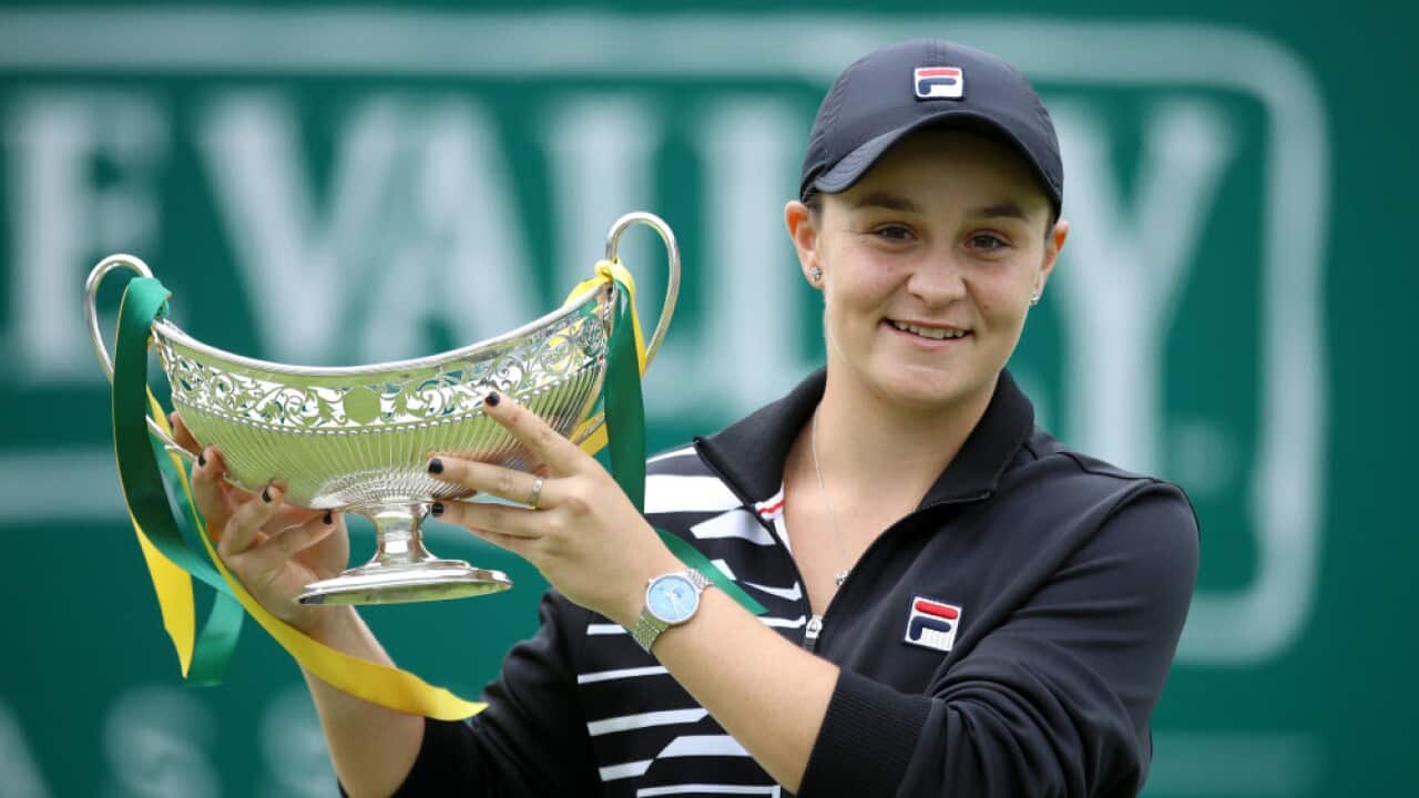 Ash Barty after victory over Germany's Julia Goerges during day nine of the Nature Valley Classic at Edgbaston Priory Club, Birmingham.