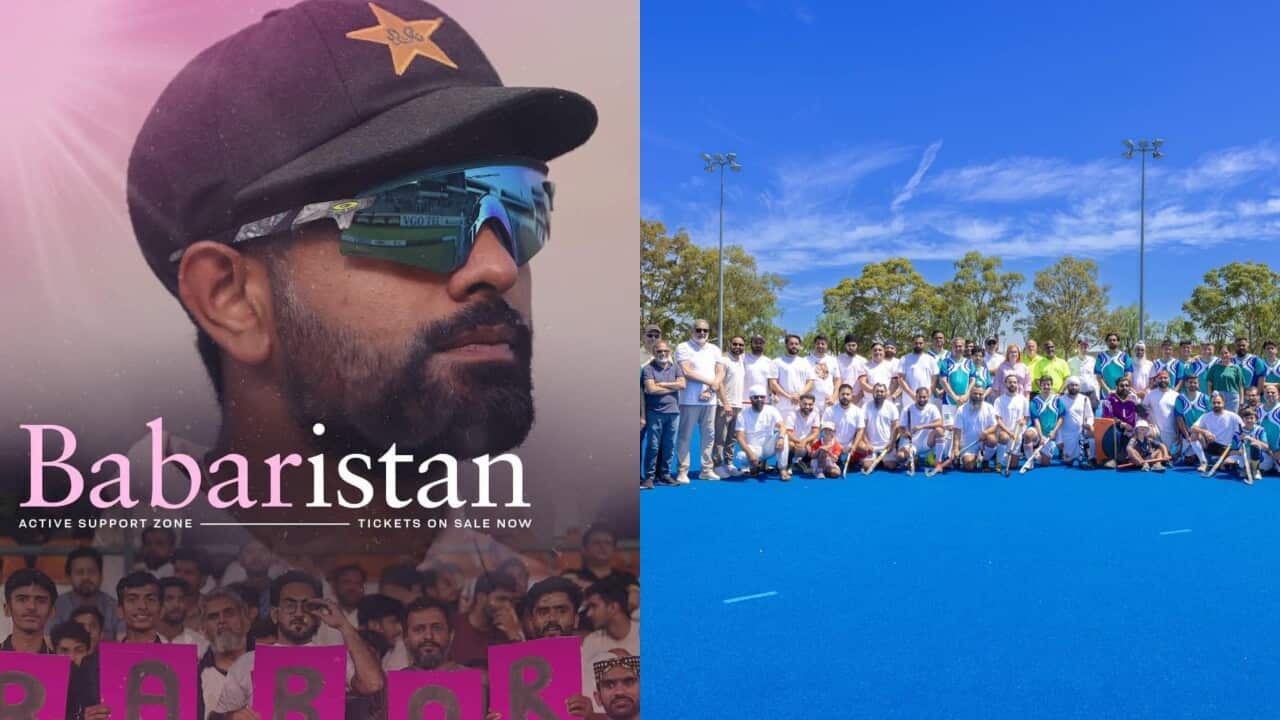 Friendly hockey match between Pakistan and India in Sydney, and Sydney Sixers’ Babarestan Fan Zone.