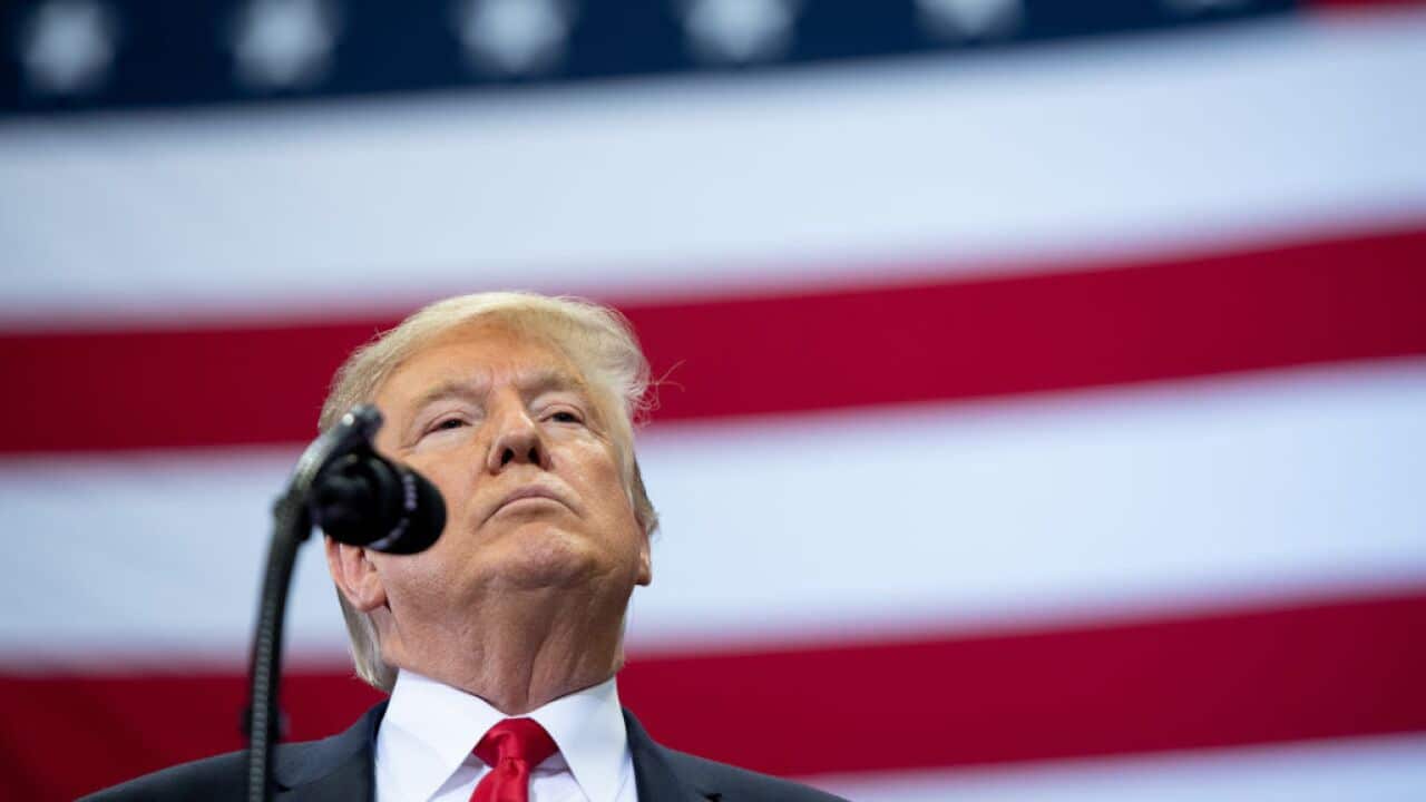 US President Donald Trump speaks during a campaign rally in Estero, Florida, on October 31, 2018. (Photo by SAUL LOEB / AFP)        (Photo credit should read SAUL LOEB/AFP/Getty Images)