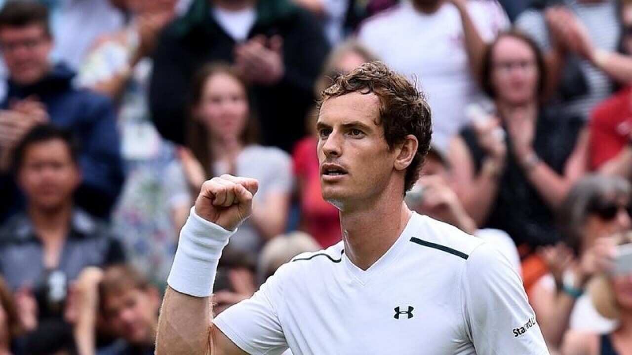 Andy Murray celebrates