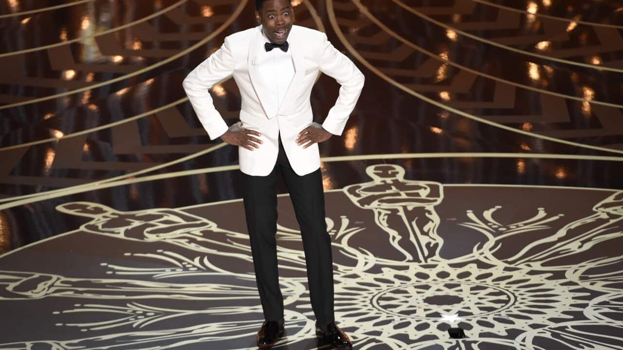 Host Chris Rock speaks at the Oscars on Sunday, Feb. 28, 2016, at the Dolby Theatre in Los Angeles. (Photo by Chris Pizzello/Invision/AP)