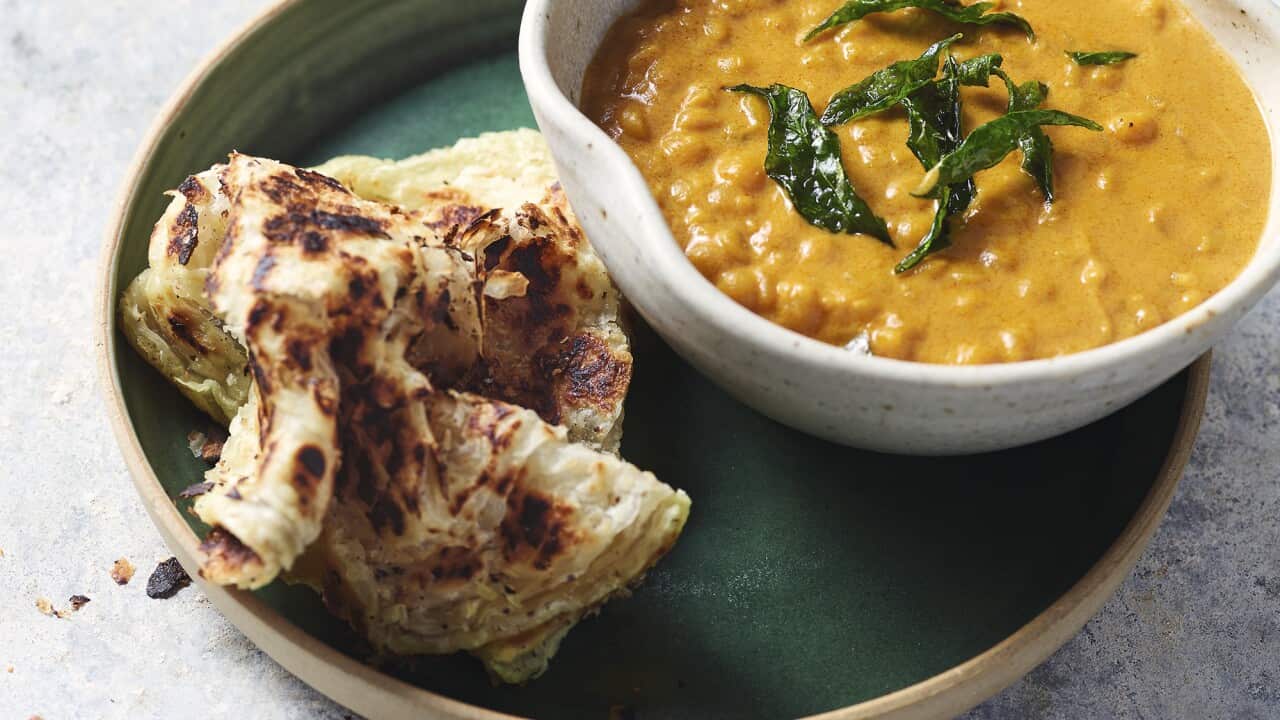 Roti canai with dhal