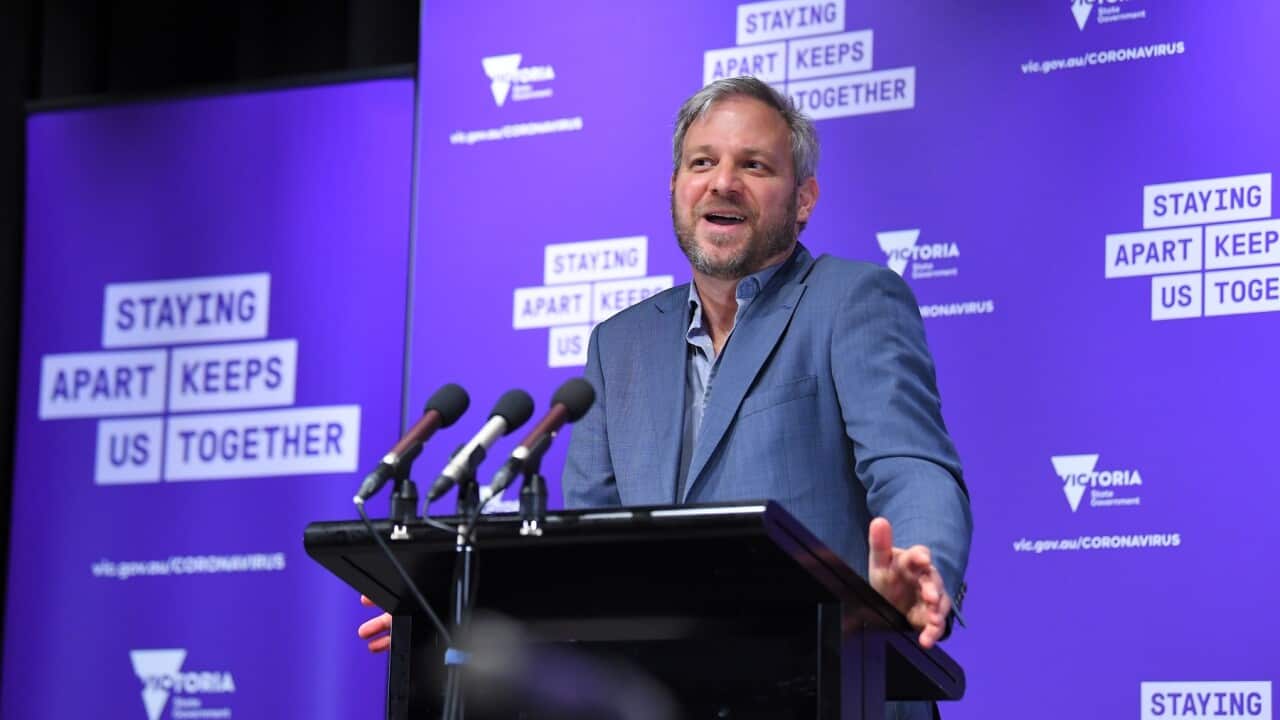 Victorian Chief Health Officer Brett Sutton addresses the media