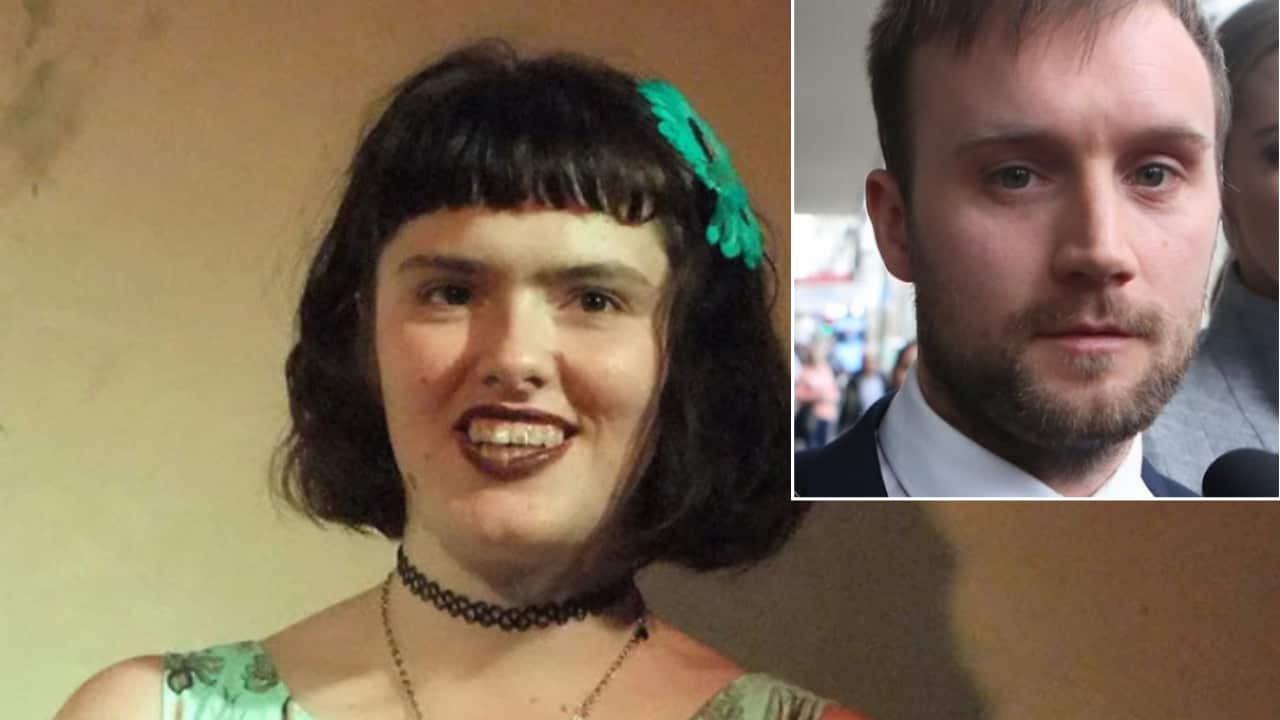Andrew Nolch, inset, must do community service for defacing a memorial to slain comedian Eurydice Dixon. 