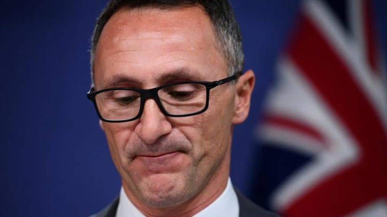 Greens leader Richard Di Natale at media conference